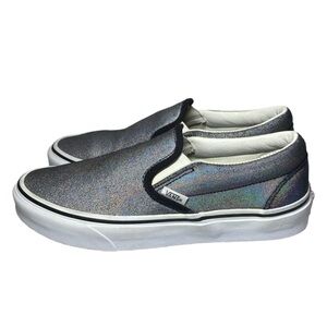 Vans Women's Sparkle Slip-On Sneakers - Silver